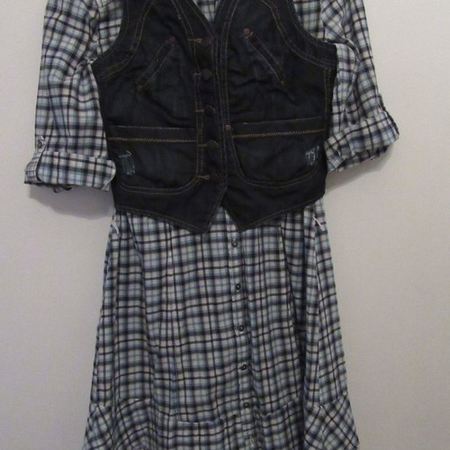 Tom Tailor checked ciel shirt dress like new