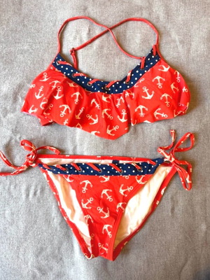 Bikini red with anchors new