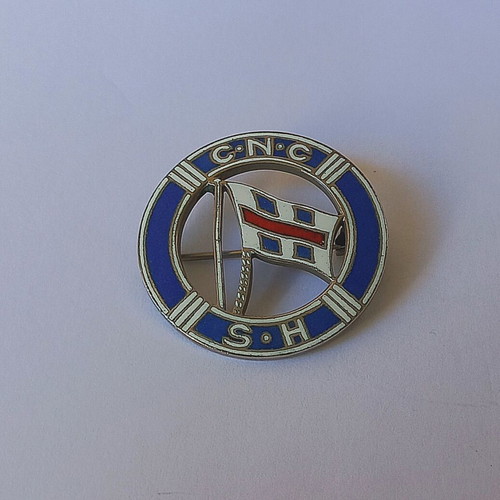 Vintage French nautical enamel pin used 1920-30