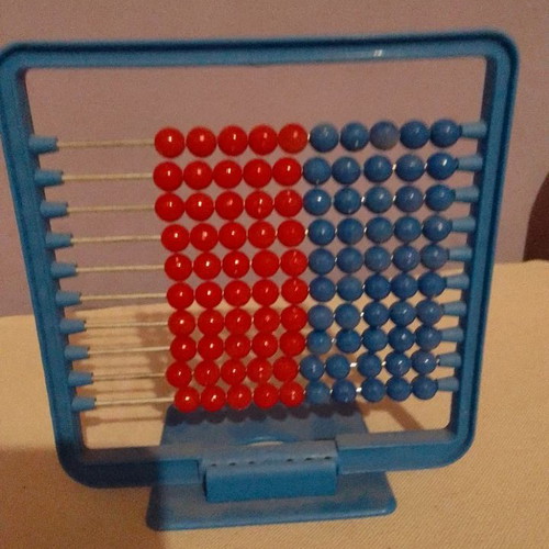 Children's abacus red and blue like new