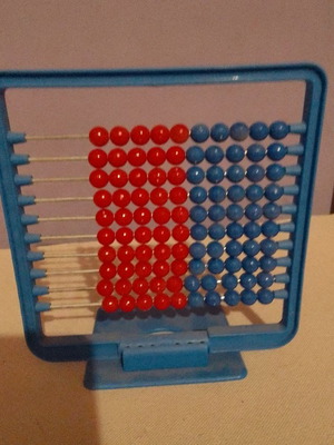 Children's abacus red and blue like new