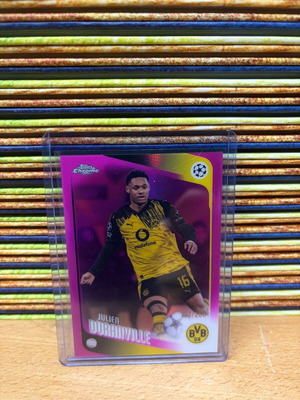 Julien Duranville 2025-26 Topps Chrome UEFA UCC Pink Refractor card new