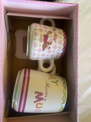 Mamas & Papas ceramic mug set for mum and toddler with box