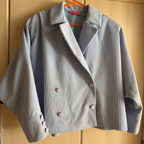 Karavan Martina blazer baby blue reversible, like new, M/L