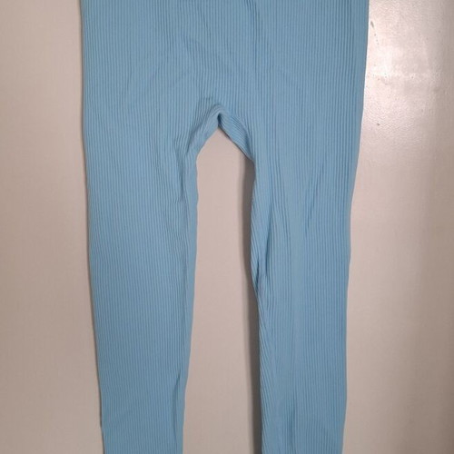 Set of ribbed top and leggings blue S/M like new