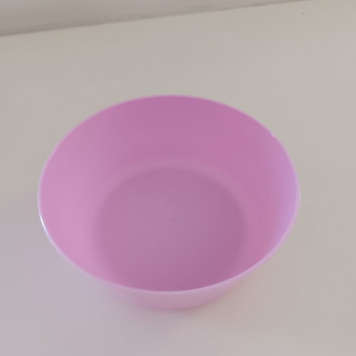 Pink set with cup and bowl new, plastic