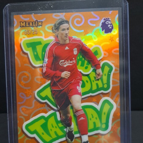 Topps Merlin 2026 Fernando Torres Orange Refractor Card numbered /25 Liverpool