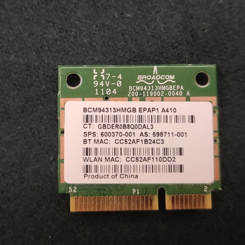 Broadcom BCM94313HMGBEPA Wi-Fi card for laptop used