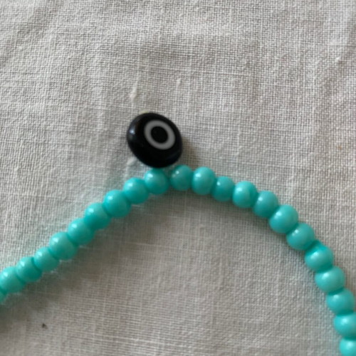 Necklace like new handmade turquoise with cross
