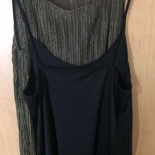 Mango large double dress with gold thread like new