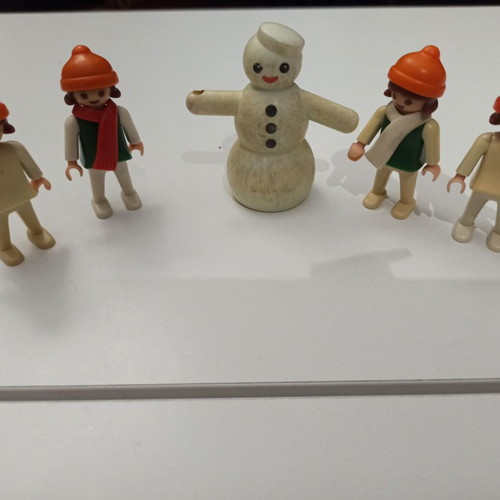 Playmobil Snowman and sleds used set 3393