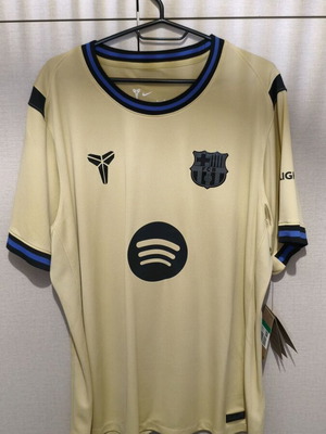 FC Barcelona 2025/26 Away Fan Version ποδοσφαιρική φανέλα σε κρεμ, XL