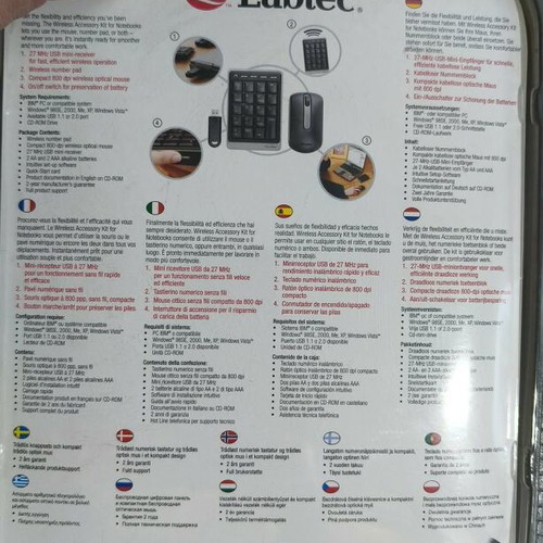 Labtec Numeric Keypad and Wireless Mouse Set New