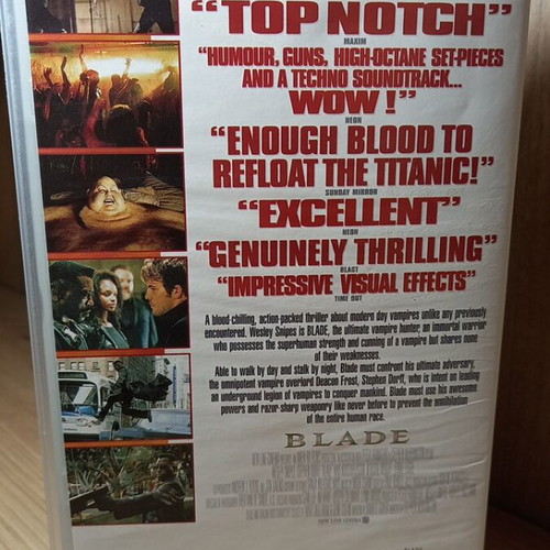 Blade VHS videotape, original English edition