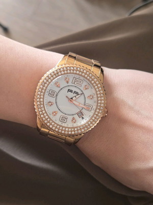Folli Follie watch WF5R045BT used, rose gold with color alteration