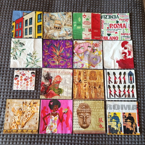 Napkins for decoupage or collection, pack of 30, like new
