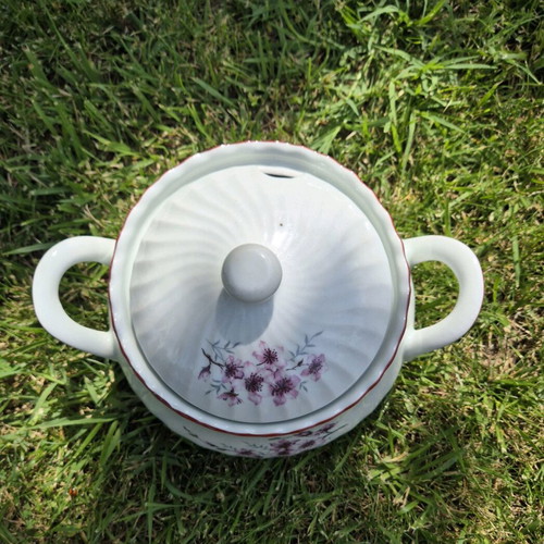 Porcelain soup tureen with lid and sauce boat new, 2.5L, Kitka factory