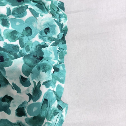 Summer blouse with one-shoulder cut, colorful green