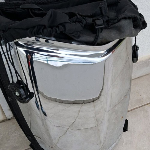 Energie backpack daily use like new, silver mirror design (~15L)