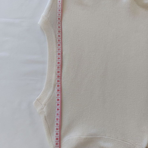 Shein white lightweight ribbed knit sweater used, size S