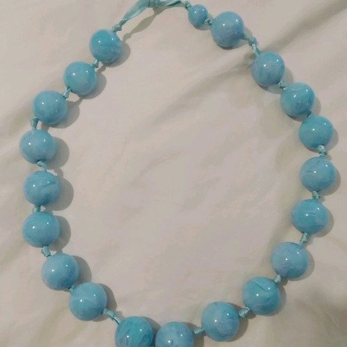 Vintage necklace authentic Dec 50 with pearls in pastel colors new