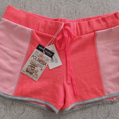 Happy People sports shorts new, gray and pink, size S