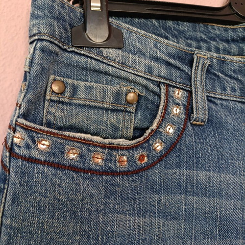 Vintage women's denim capri jeans M 38 10 like new Y2K style