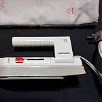  Σίδερο ταξιδίου Philips ΄90s ( Pocket size),  με πτυσσόμενη χειρολαβή, στο κουτί του σαν καινούριο.