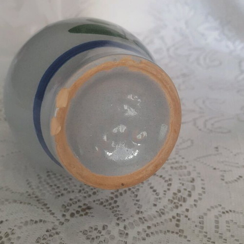 Vintage ceramic vase with handle from East Germany used
