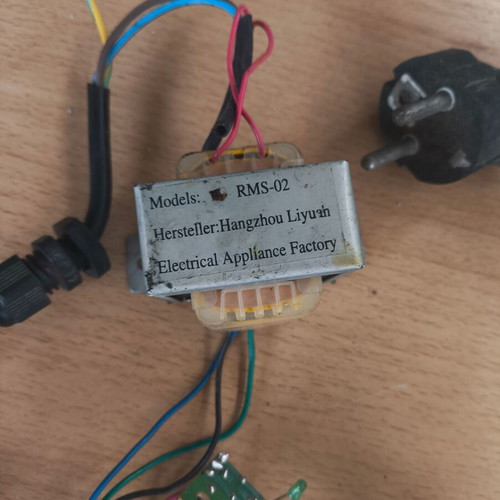System with 220v to 12vdc transformer and used spit motor