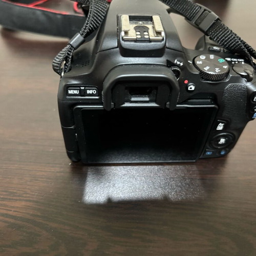 Canon DSLR 250D camera like new with tripod, case and micro SD cards