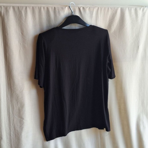 Jordano Large Black Summer Jersey Blouse like new