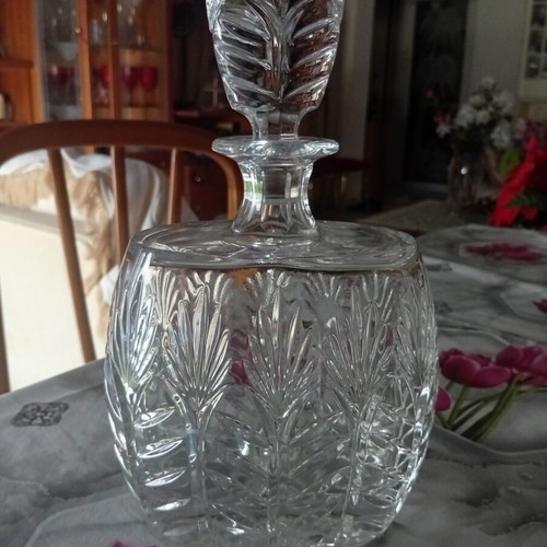 Crystal Carafe Luxury Engraved, new, height 26cm width 20cm