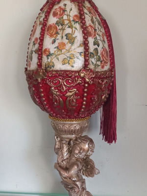 Πασχαλινό αυγό χειροποίητο πλαστικό καινούργιο, 14 εκατ. μήκος, 32 εκατ. ύψος