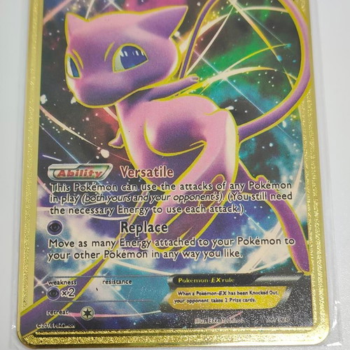 Pokémon Mew EX 2016 Gold Metal Card like new