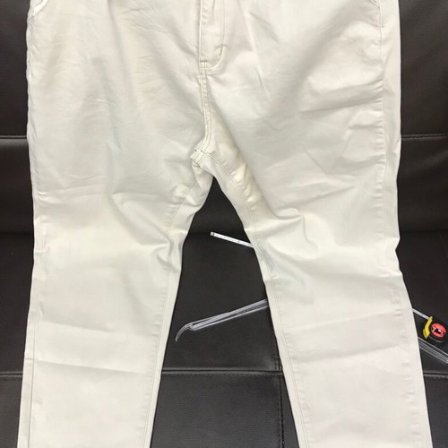 Beige denim jeans with elastic waist used