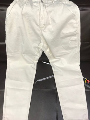 Beige denim jeans with elastic waist used