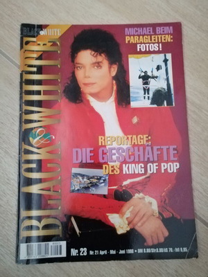 Black & White Michael Jackson collectible magazine used, German edition 90s