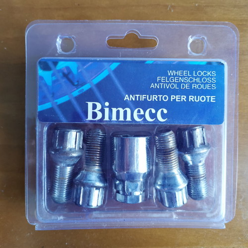 BIMECC security bolts set used for 4 wheels M14 x 1.5 x 25mm