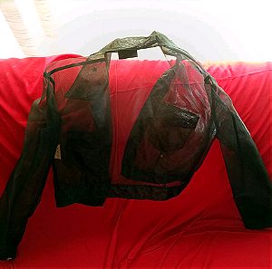 ROCCOBAROCCO see through cropped jacket  με διακοσμητικές λεπτομέρειες