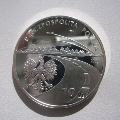 Poland 10 Zlotych 2003 proof coin new, silver .925