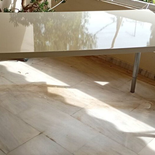 IKEA desk 150 x 75 cm used, white with metal legs