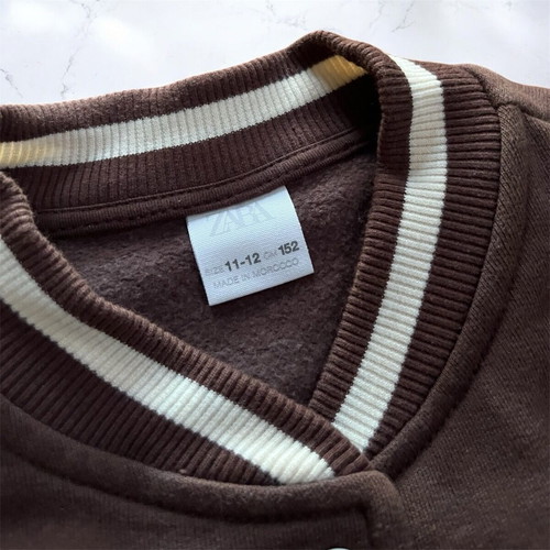 Zara New York boys' jacket size 11–12 years, like new, brown and white