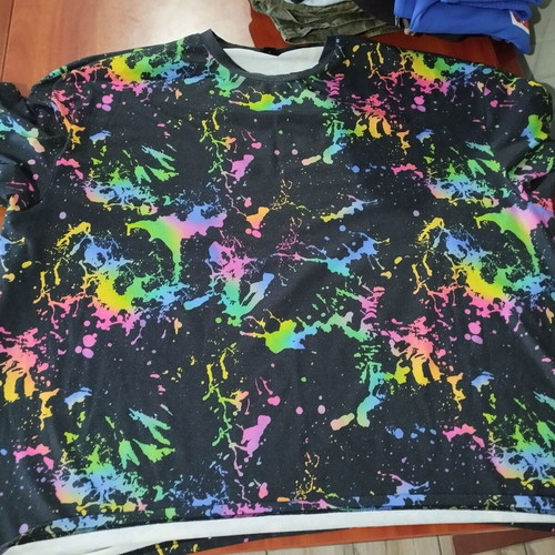 Men's colorful short sleeve t-shirt, size 6XL, cotton fabric
