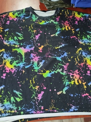 Men's colorful short sleeve t-shirt, size 6XL, cotton fabric