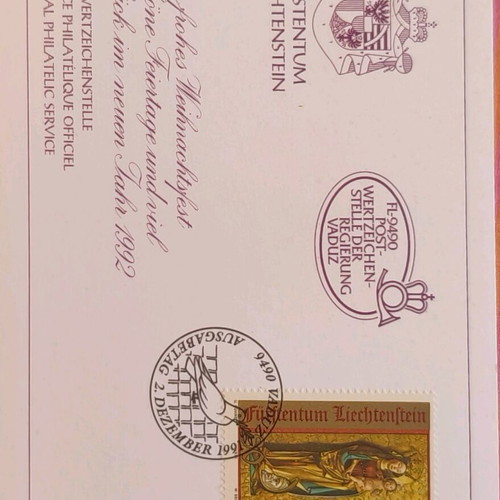 Liechtenstein Christmas Postcard Collection 8 New Religious Art