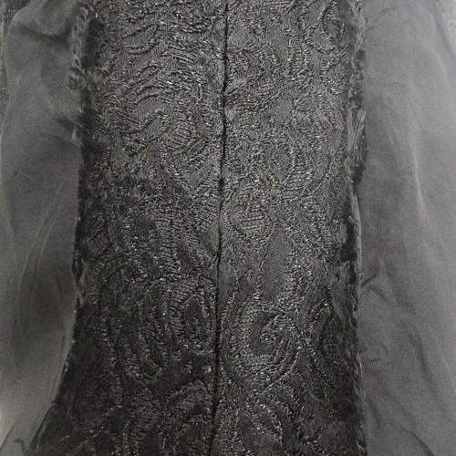 Vintage dress handmade unfinished jacquard fabric size S like new