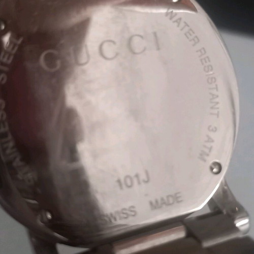 Gucci 101J men's watch like new, gray and silver