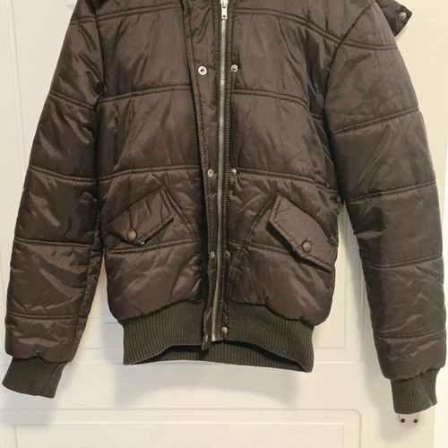 Pinko children's jacket like new, hooded, size 12-14 years, brown and green