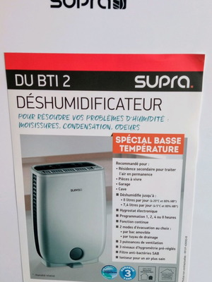 Supra DU BTI 2 dehumidifier like new with zeolite and ionizer 8lt